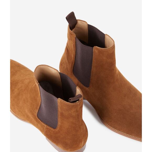 (43) NWT $495 The Kooples Brown suede leather Chelsea boots - Picture 1 of 13